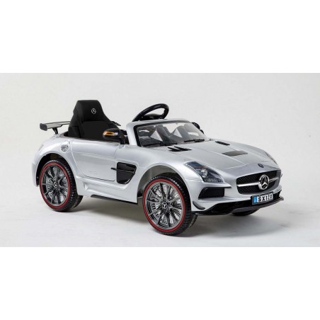 Coche electrico MERCEDES SLS deportivo plata