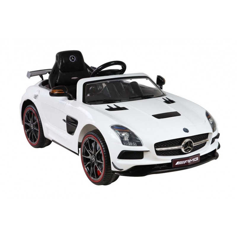 Coche electrico MERCEDES SLS deportivo blanco